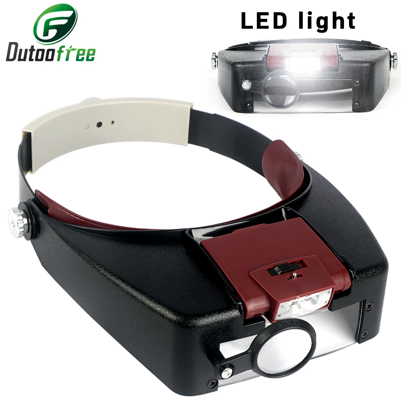 Electronics Repair Glasses - خوذة نمط 10X عقال المكبر نظارات