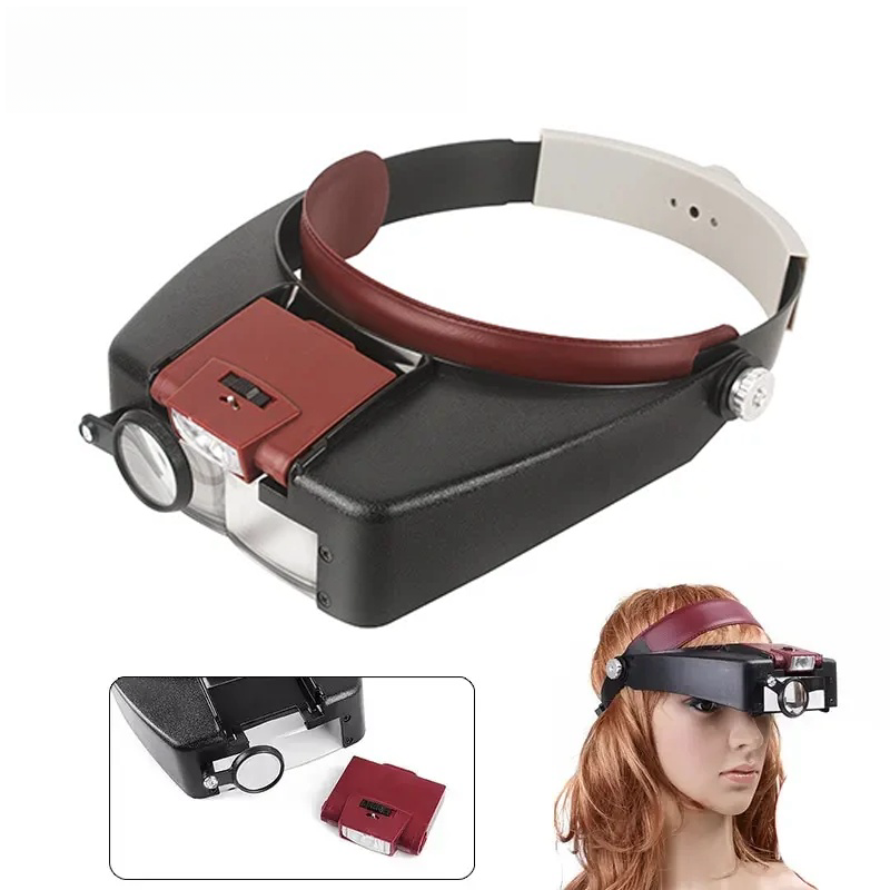 Electronics Repair Glasses - 10X نظارات عقال مكبرة LED عدسة