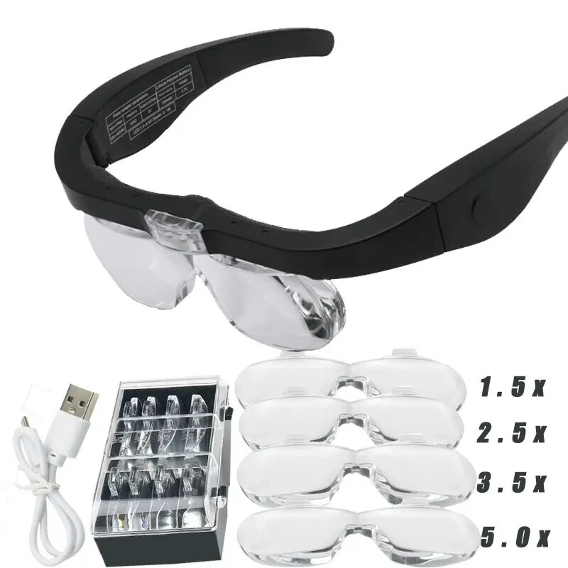Electronics Repair Glasses - نظارات مكبرة مثبتة على الرأس مع