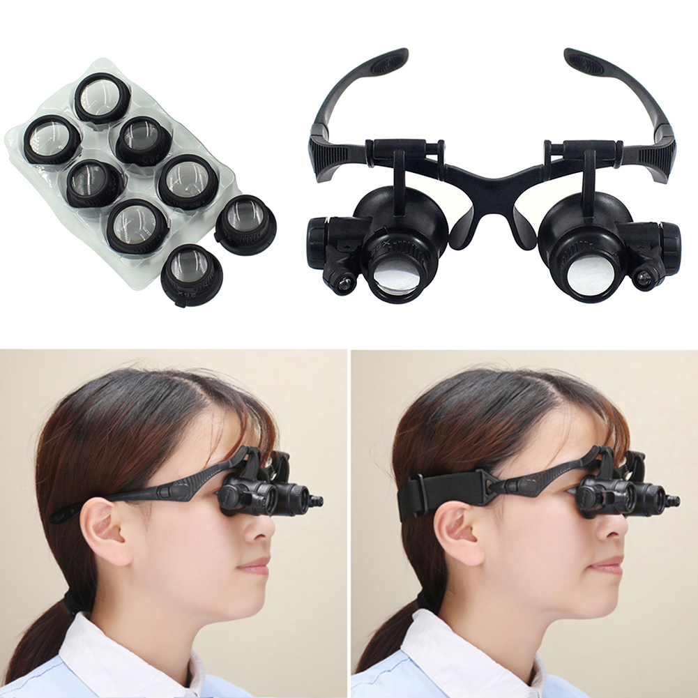 نظارات مكبرة LED بتكبير 10X/15 - مراجعة Electronics Repair Glasses وسعره