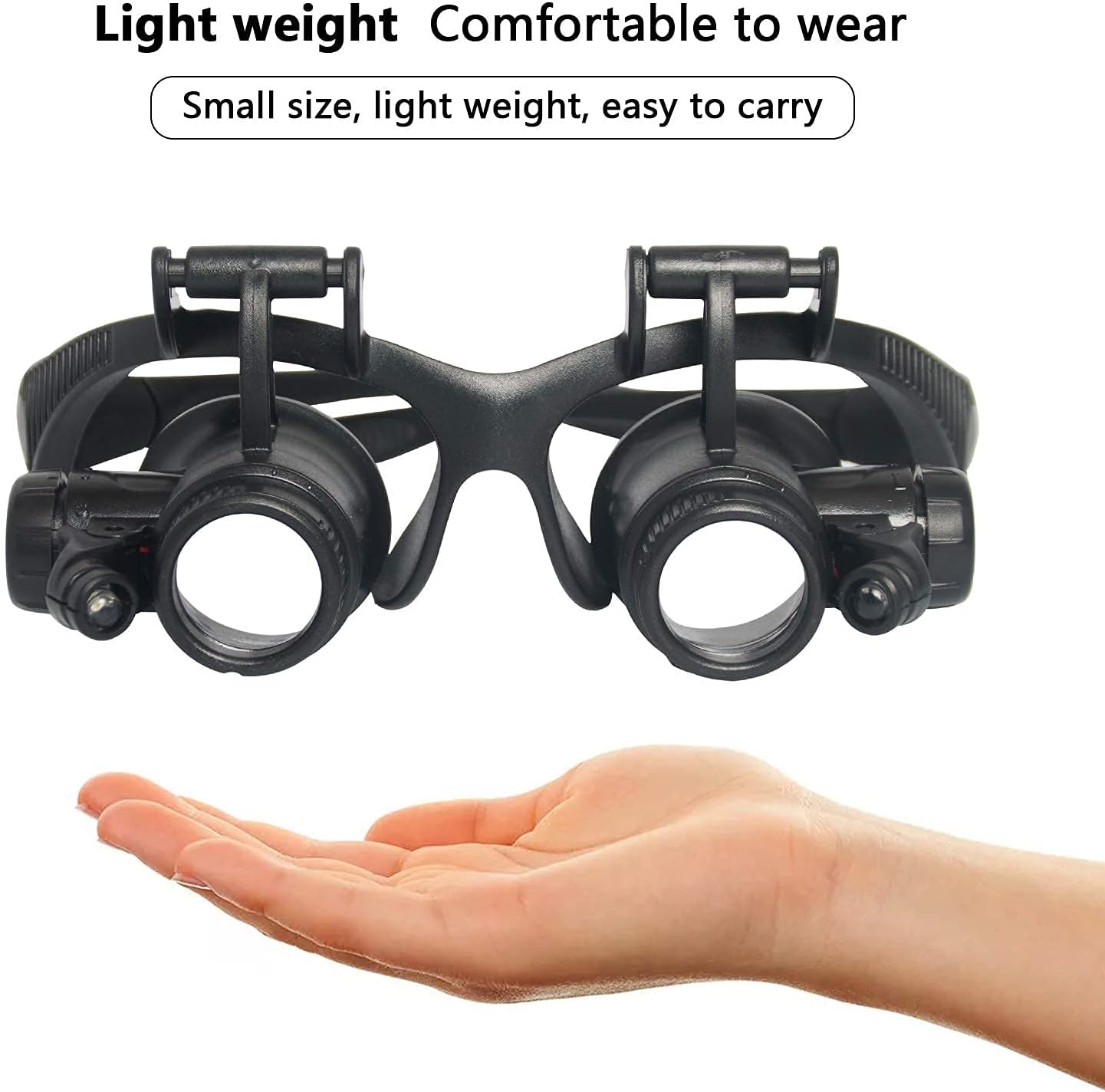 عدسة مكبرة مثبتة على الرأس مع  - مراجعة Electronics Repair Glasses وسعره