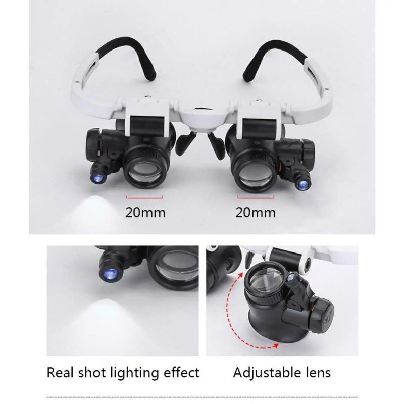 نظارات مكبرة متعددة العدسات مع - مراجعة Electronics Repair Glasses وسعره
