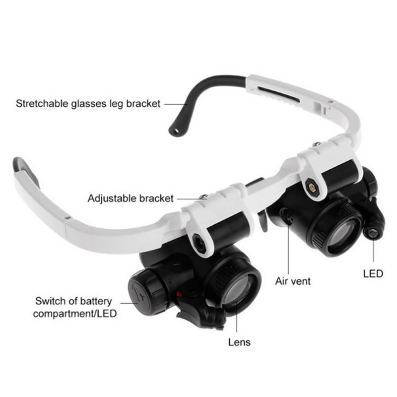 نظارات مكبرة متعددة العدسات مع - مراجعة Electronics Repair Glasses وسعره