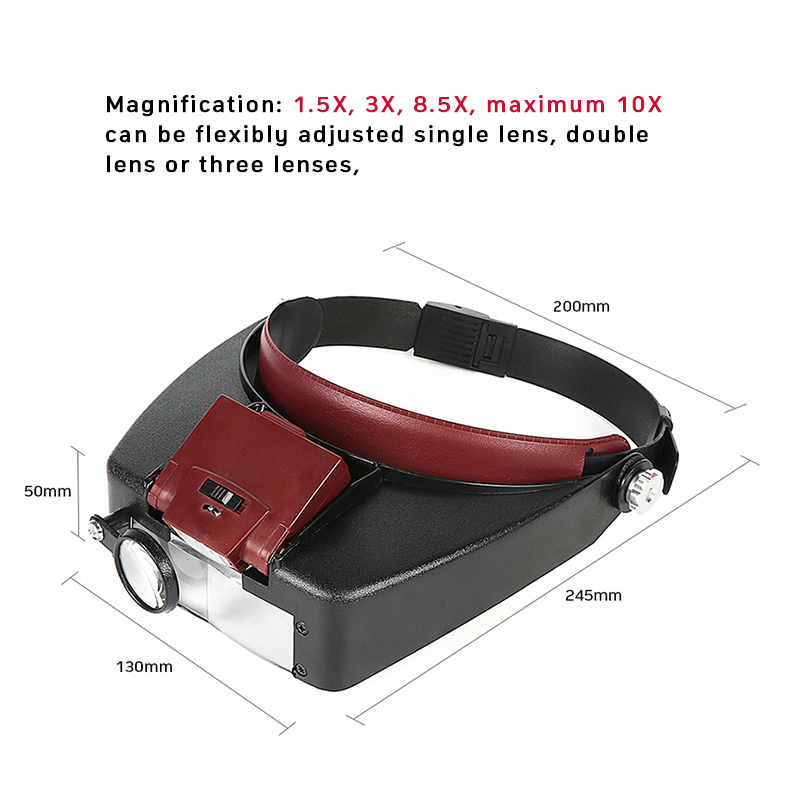 خوذة نمط 10X عقال المكبر نظارا - مراجعة Electronics Repair Glasses وسعره