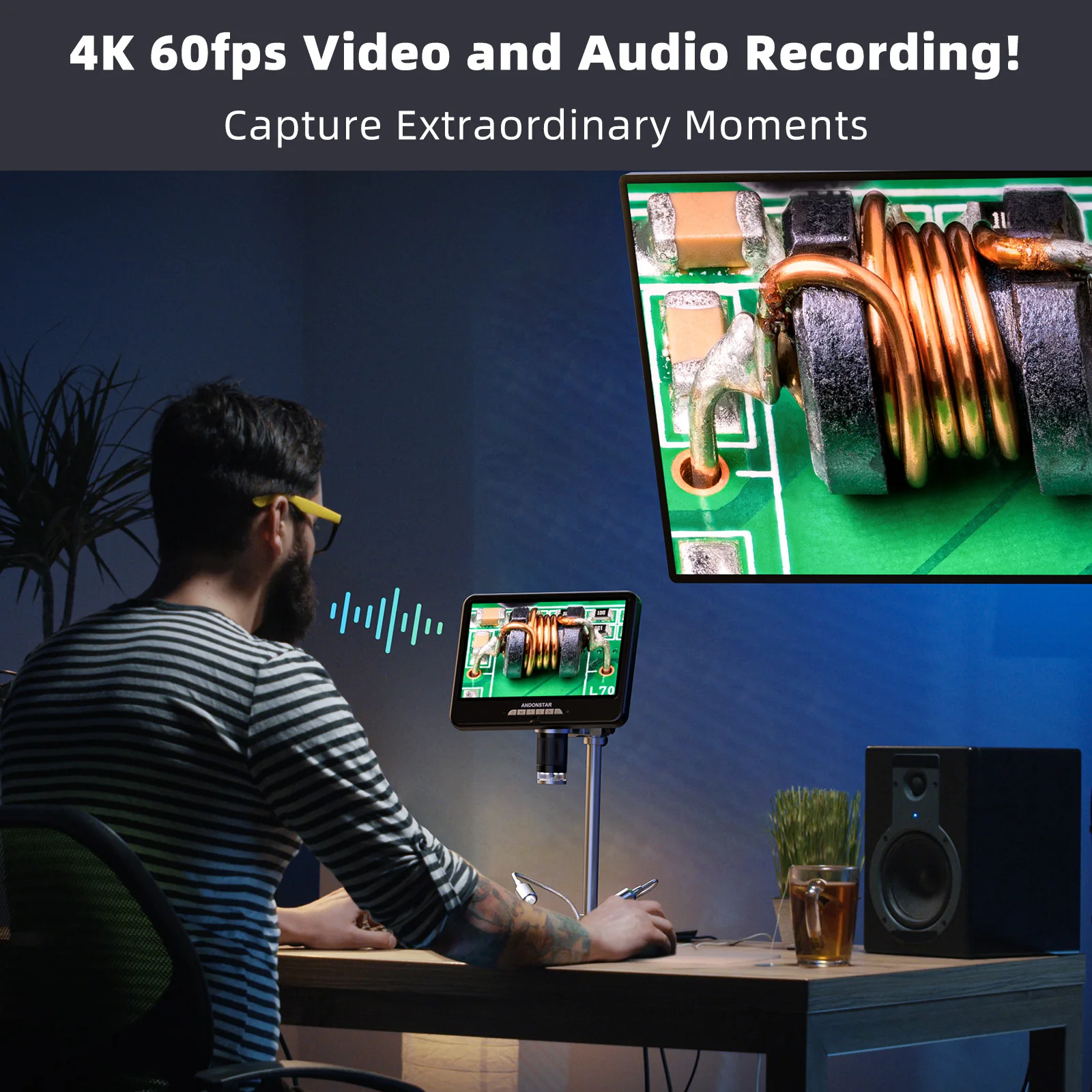 مجهر رقمي Andonstar AD210S-Pro - مراجعة Electronic Repairing وسعره