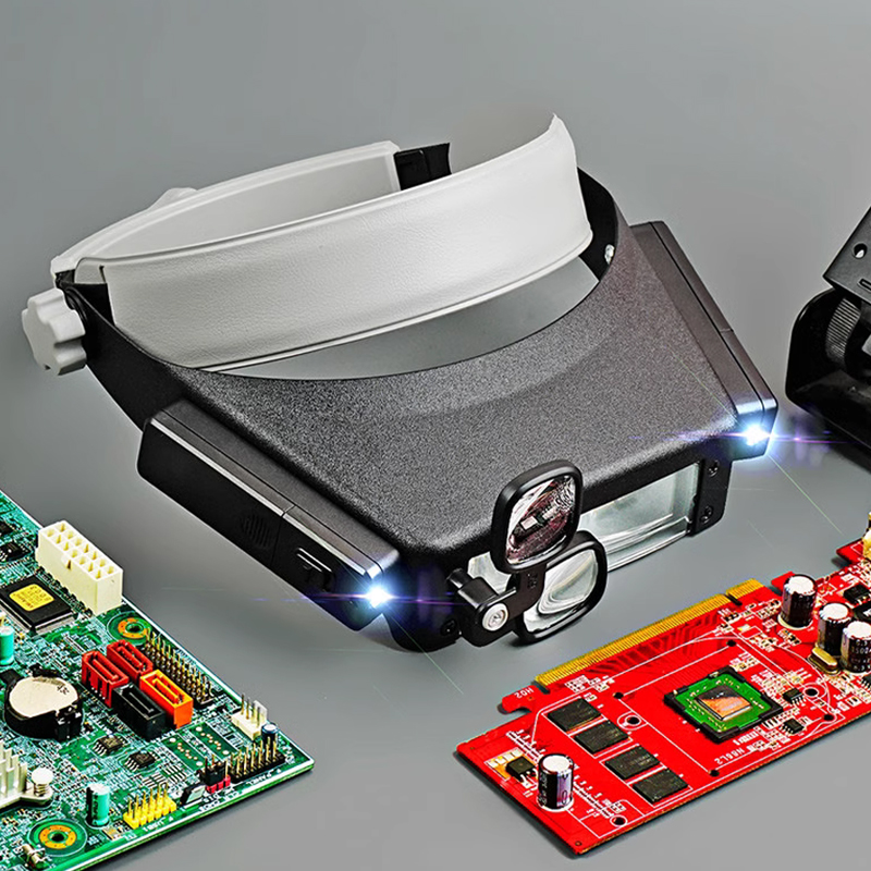 جديد عقال المكبر أضواء LED الع - مراجعة Electronics Repair Glasses وسعره