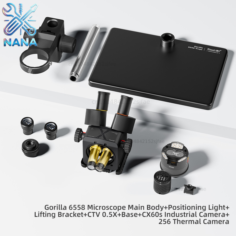مجهر ثلاثي العدسات Qianli 6558 - مراجعة Electronics Repair Microscope وسعره