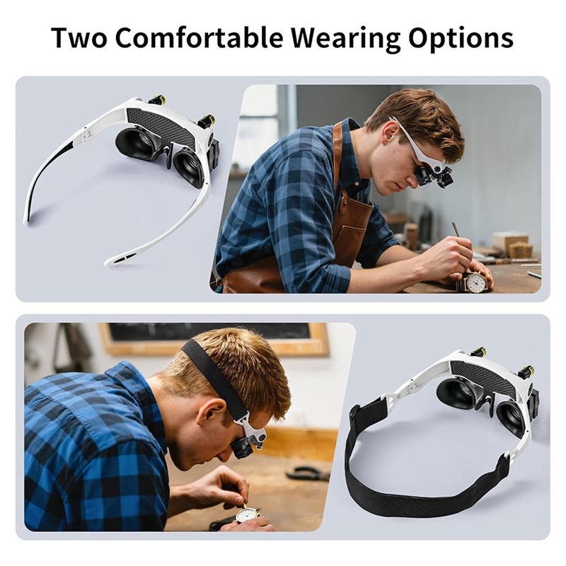نظارات مكبرة بإضاءة ABUP-LED،  - مراجعة Electronics Repair Glasses وسعره