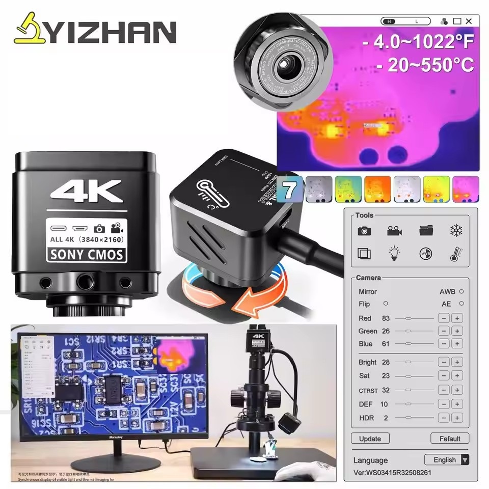 كاميرا مجهر حراري YIZHAN بدقة  - مراجعة Electronic Repairing وسعره