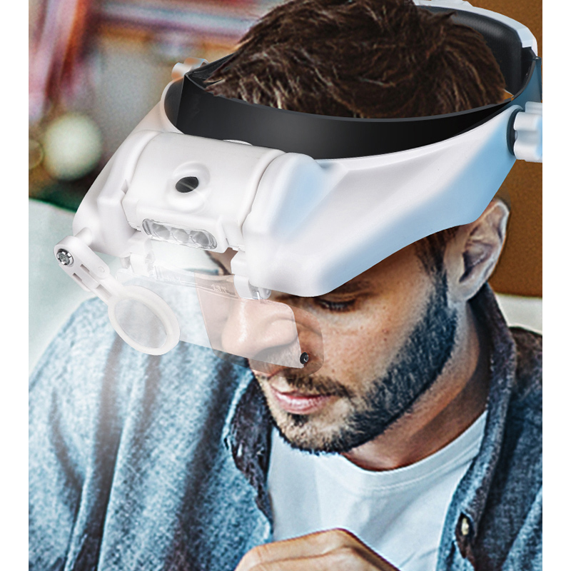 LED عقال المكبر المهنية نظارات - مراجعة Electronics Repair Glasses وسعره