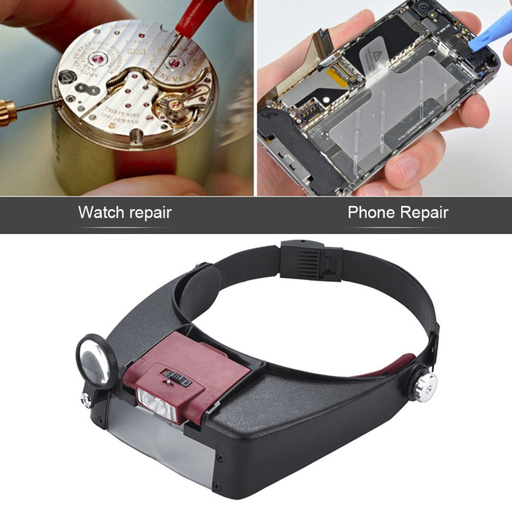 10X عقال LED مكبرة نظارات مضيئ - مراجعة Electronics Repair Glasses وسعره