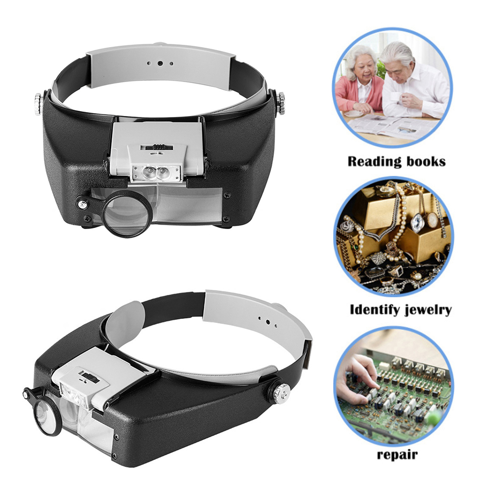 10X عقال LED مكبرة نظارات مضيئ - مراجعة Electronics Repair Glasses وسعره